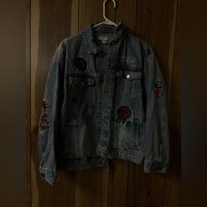 Forever 21 Denim Jacket with Colorful Patches